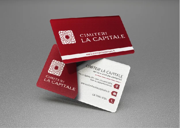 Cimiteri La Capitale - biglietti e identità coordinata