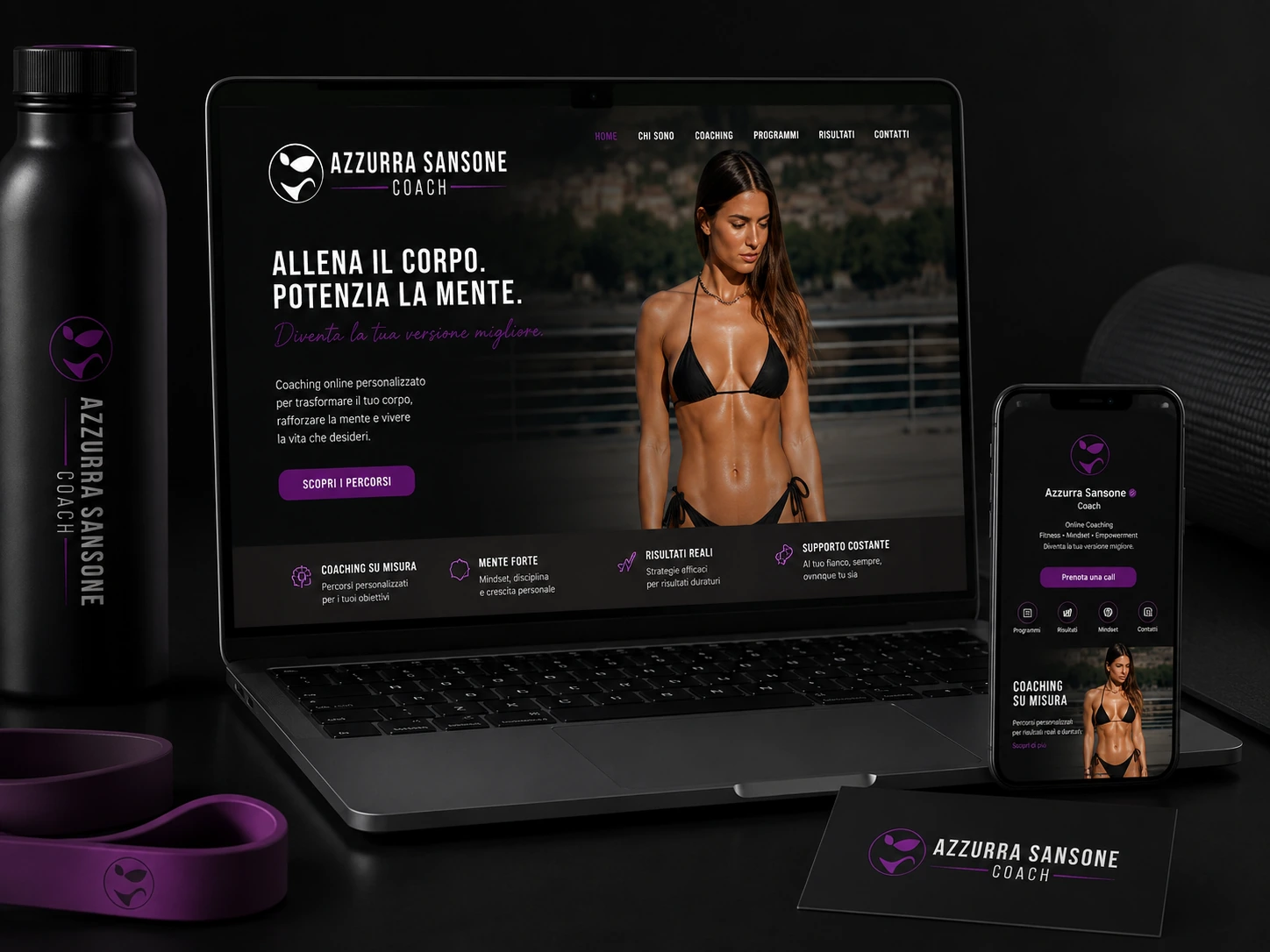 Azzurra Sansone Coach - mockup laptop e mobile