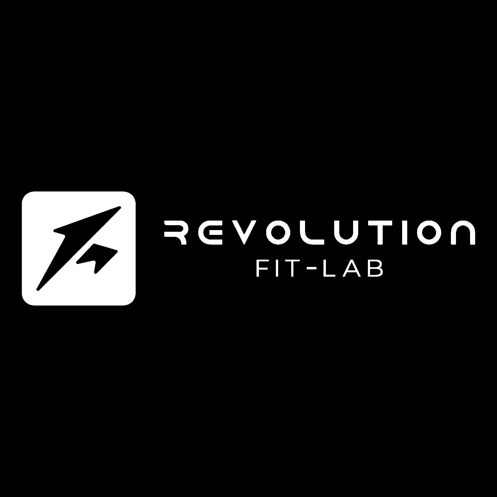 Revolution Fit Lab - logo bianco orizzontale