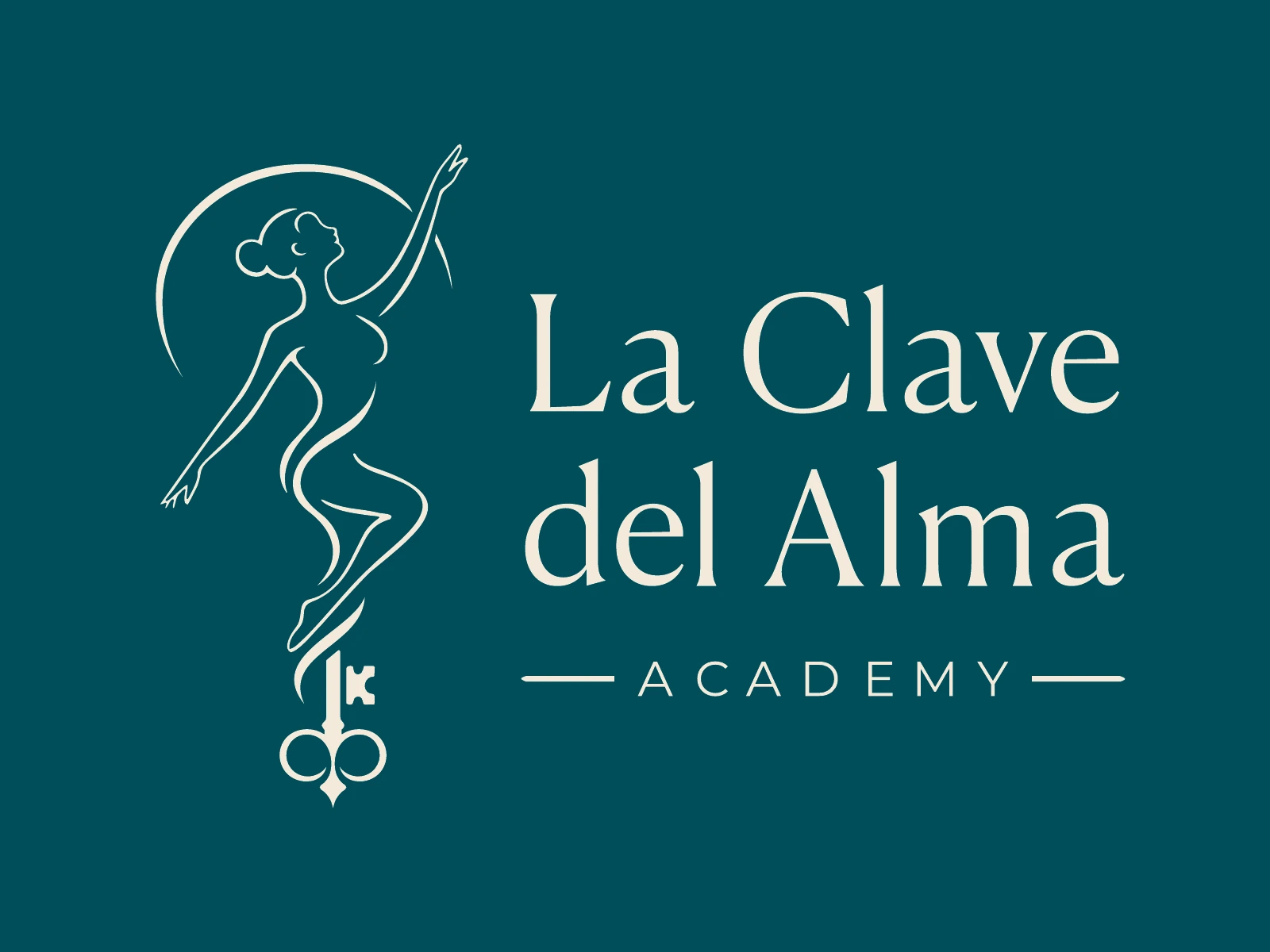 La Clave del Alma Academy: marchio originale avorio su petrolio