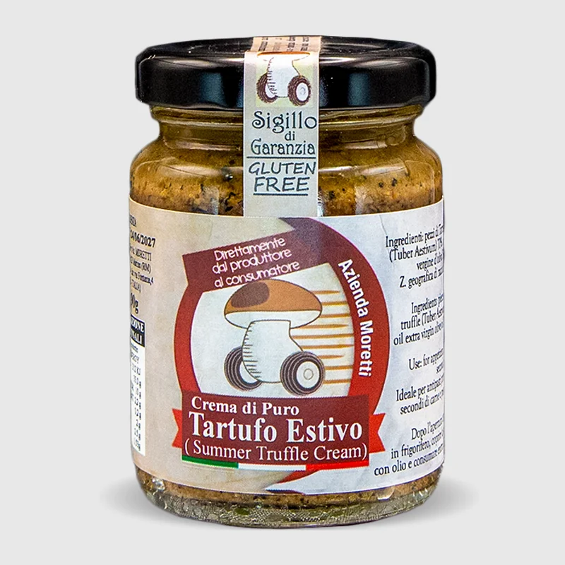 Moretti: vasetto di crema al tartufo per il catalogo prodotti